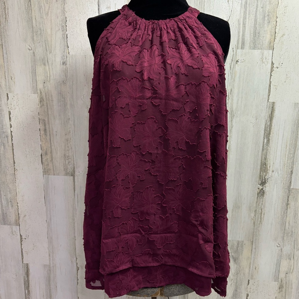 Maurices Textured Chiffon Halter Neck Tank Top‎